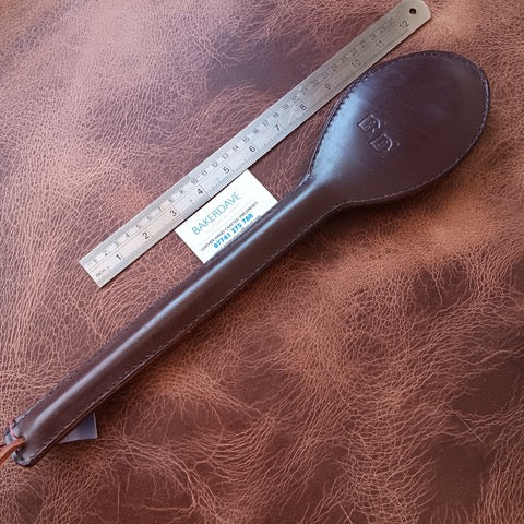 Brown Leather Spoon Shaped Paddle Large
