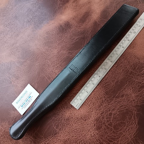 Heavy Black Leather Triple Thick Strap