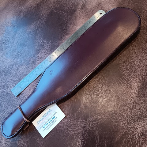 Beautiful Glossy Maroon/Burgundy veg tanned Leather Paddle