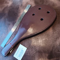 Large Brown Leather Bat Shaped Paddle