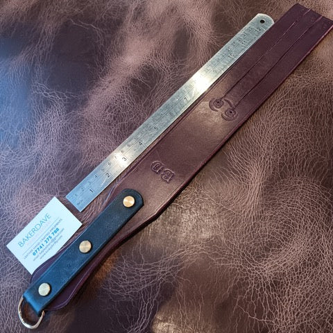 Glossy Maroon Leather 2 sided Strap or Tawse
