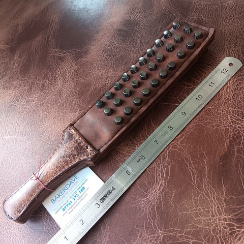 Studded BDSM Leather Paddle