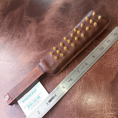 Compact BDSMSpiked Leather Paddle