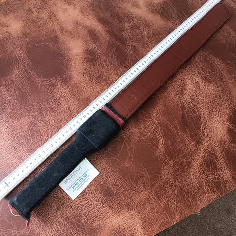 Long and Heavy Sword Style Brown Leather Strap