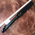 Medium Width Glossy Black Embossed Leather Strap