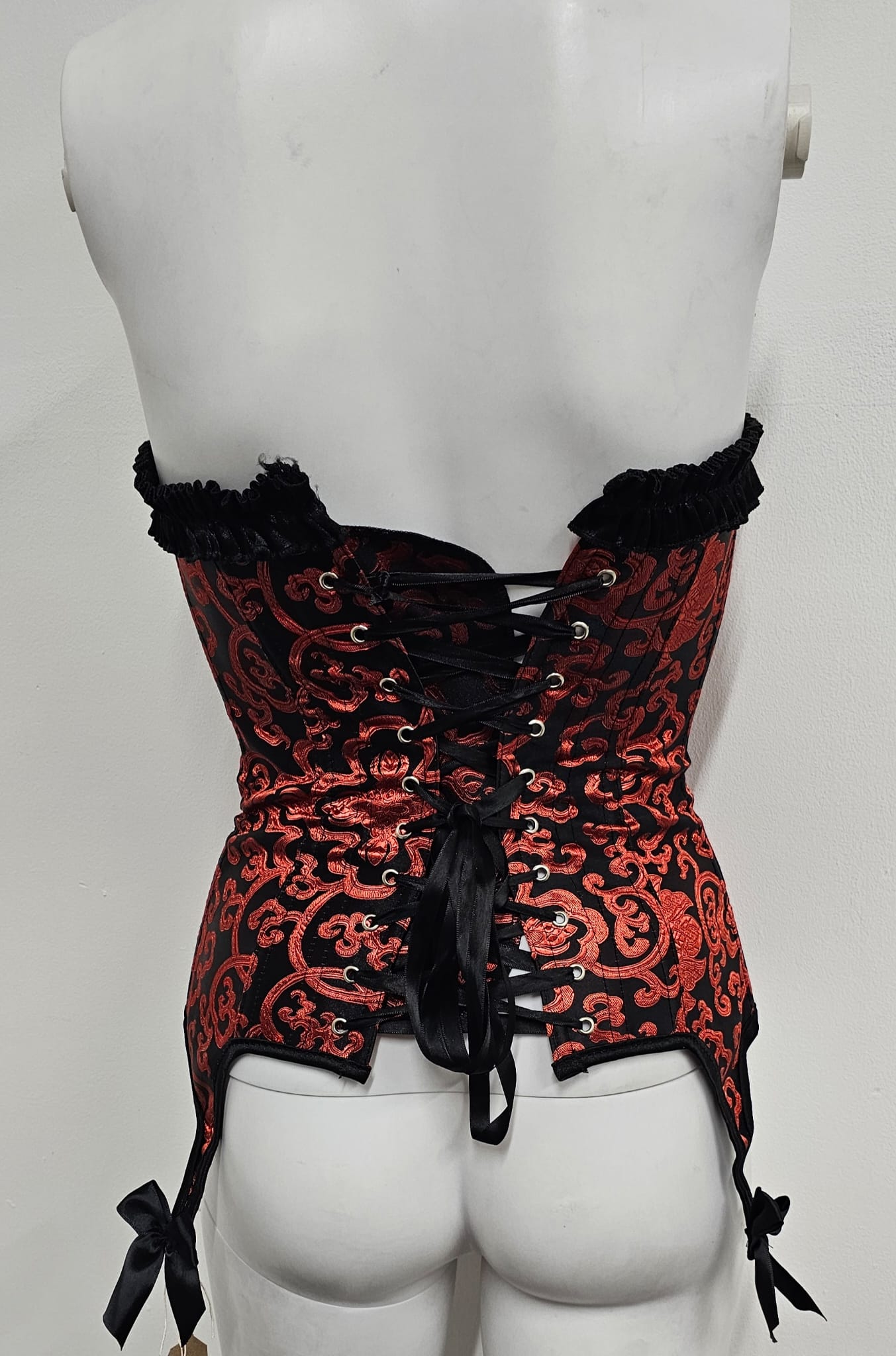 Black and red corset