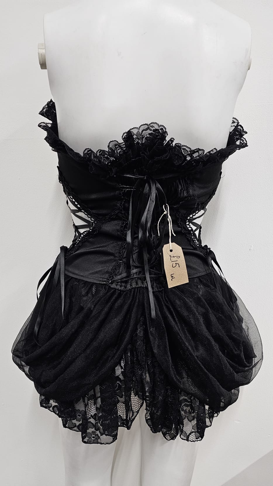 Solid Black Burlesque Corset
