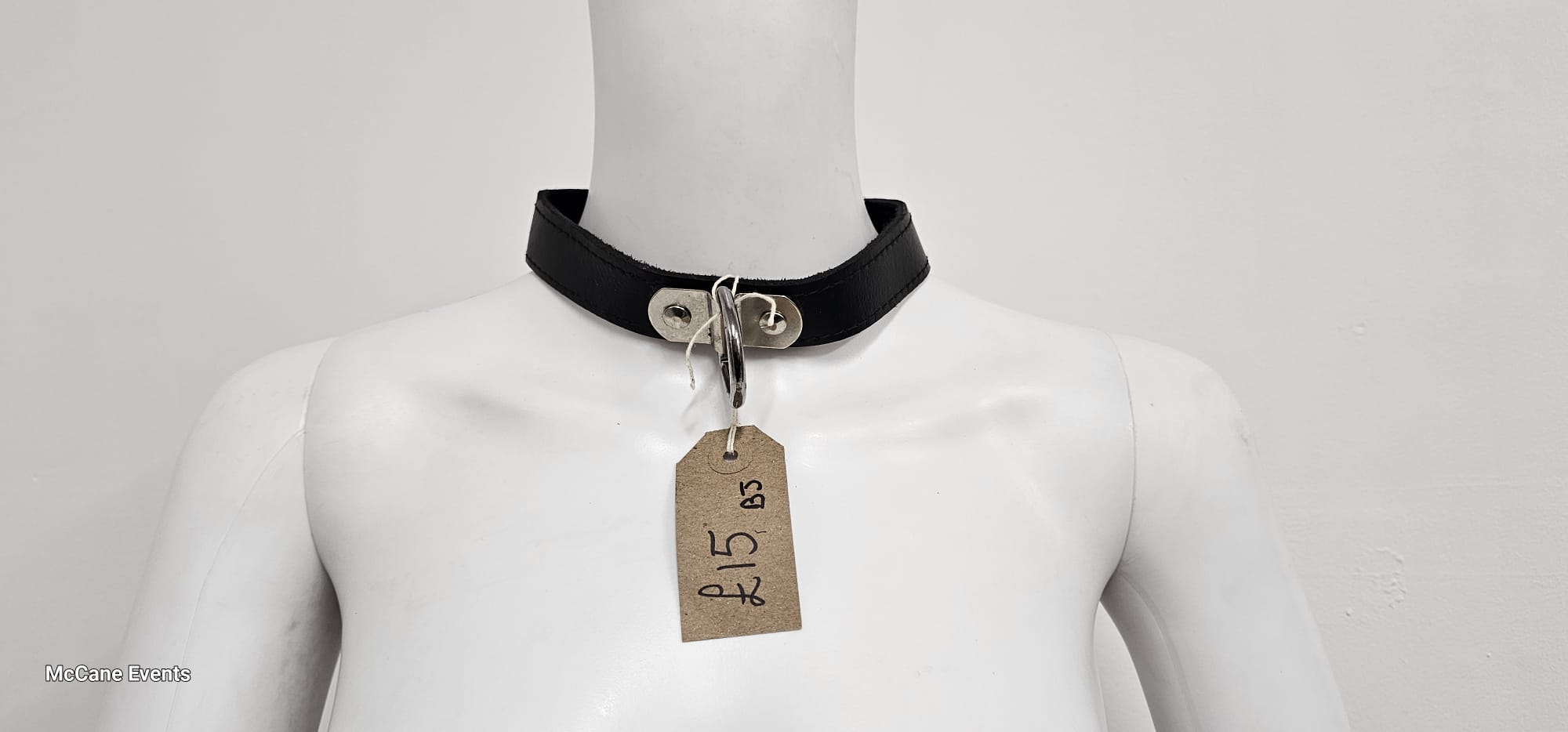 Leather single D clip collar