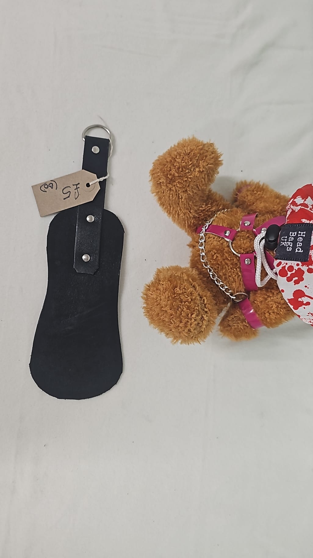 Black faux-leather paddle