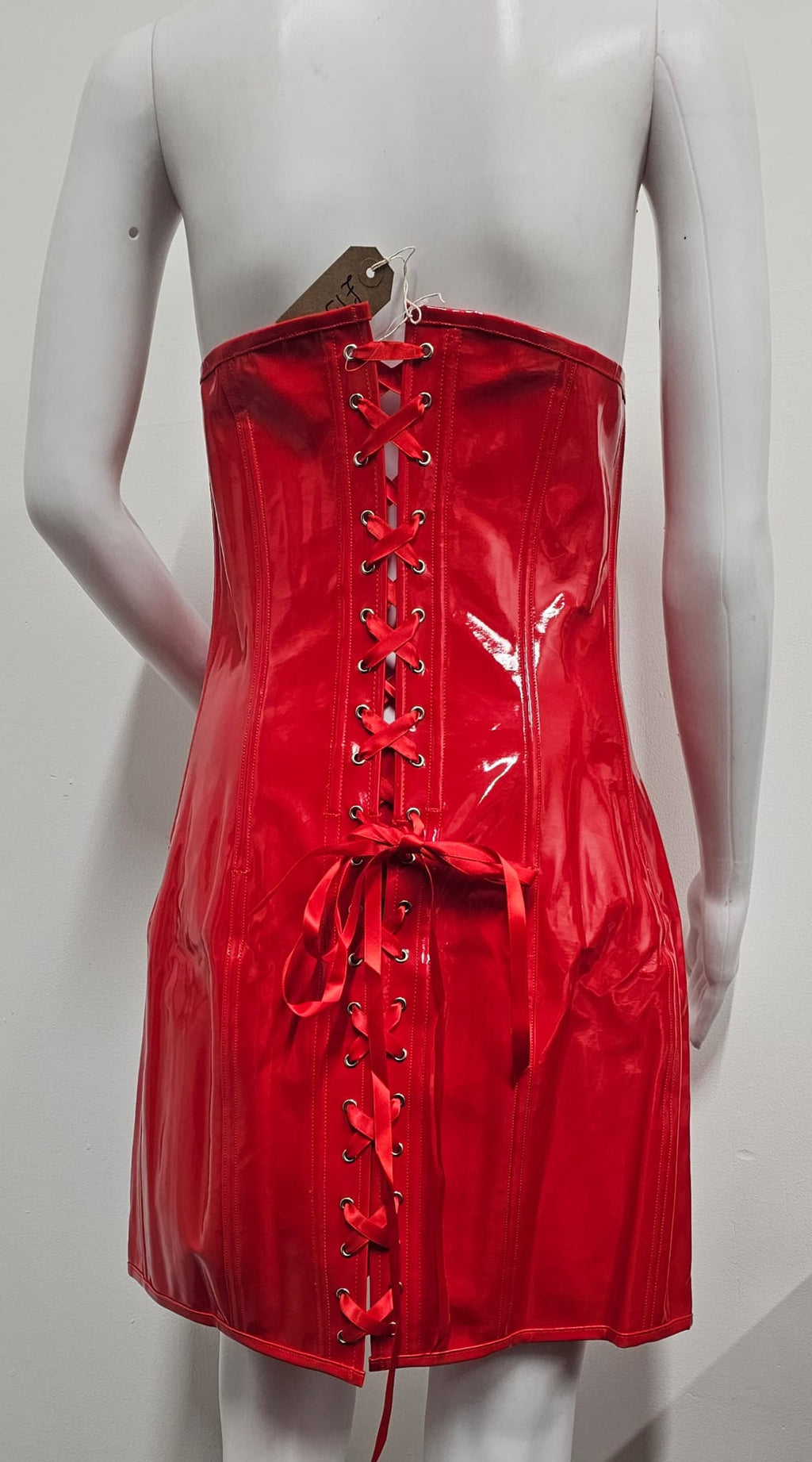 Red PVC dress