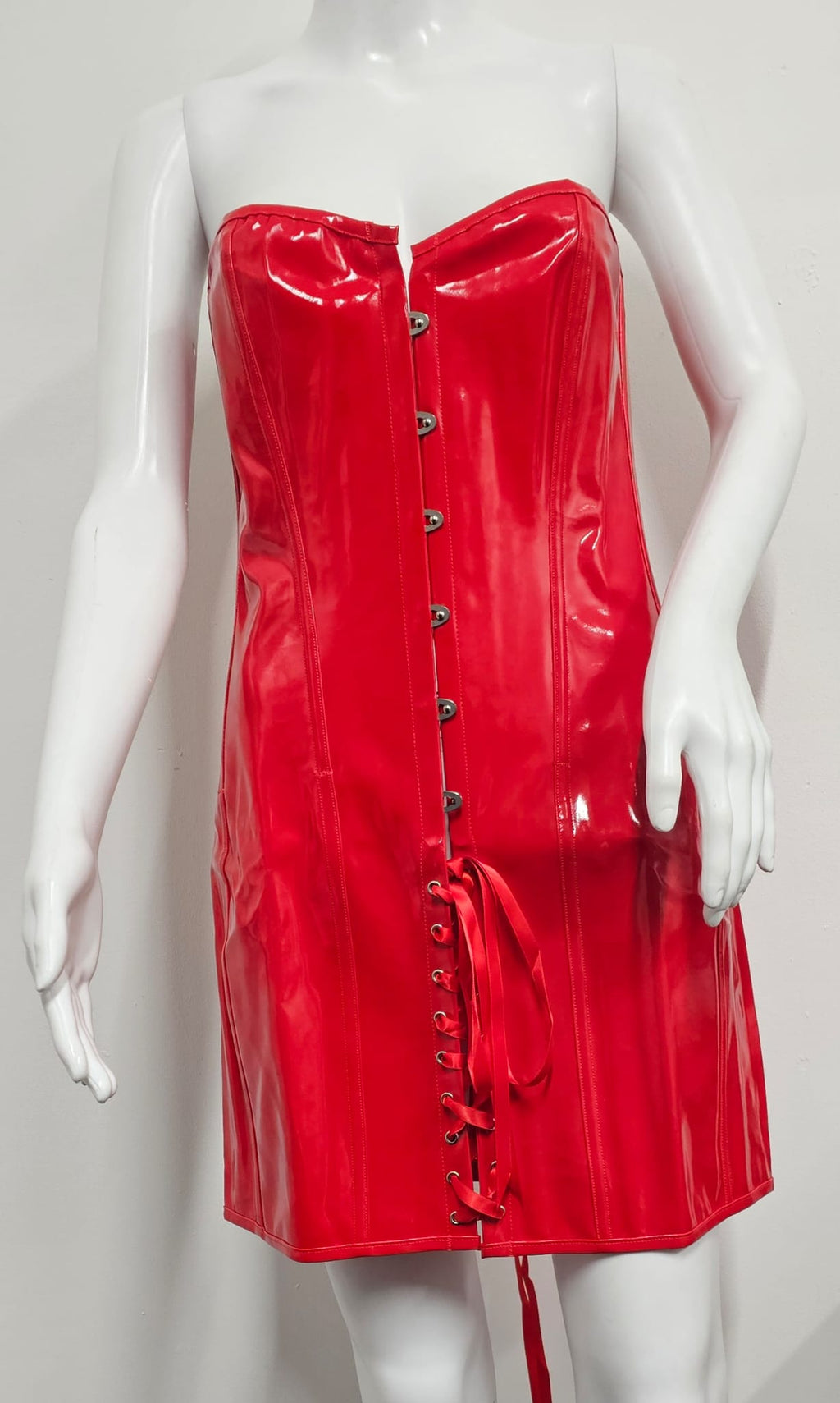 Red PVC dress