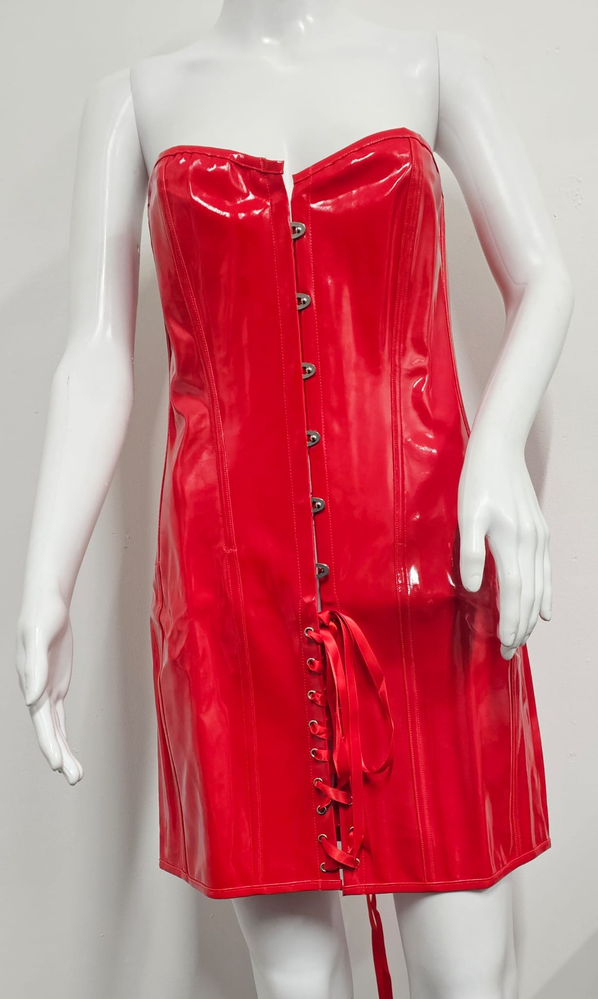 Red PVC dress