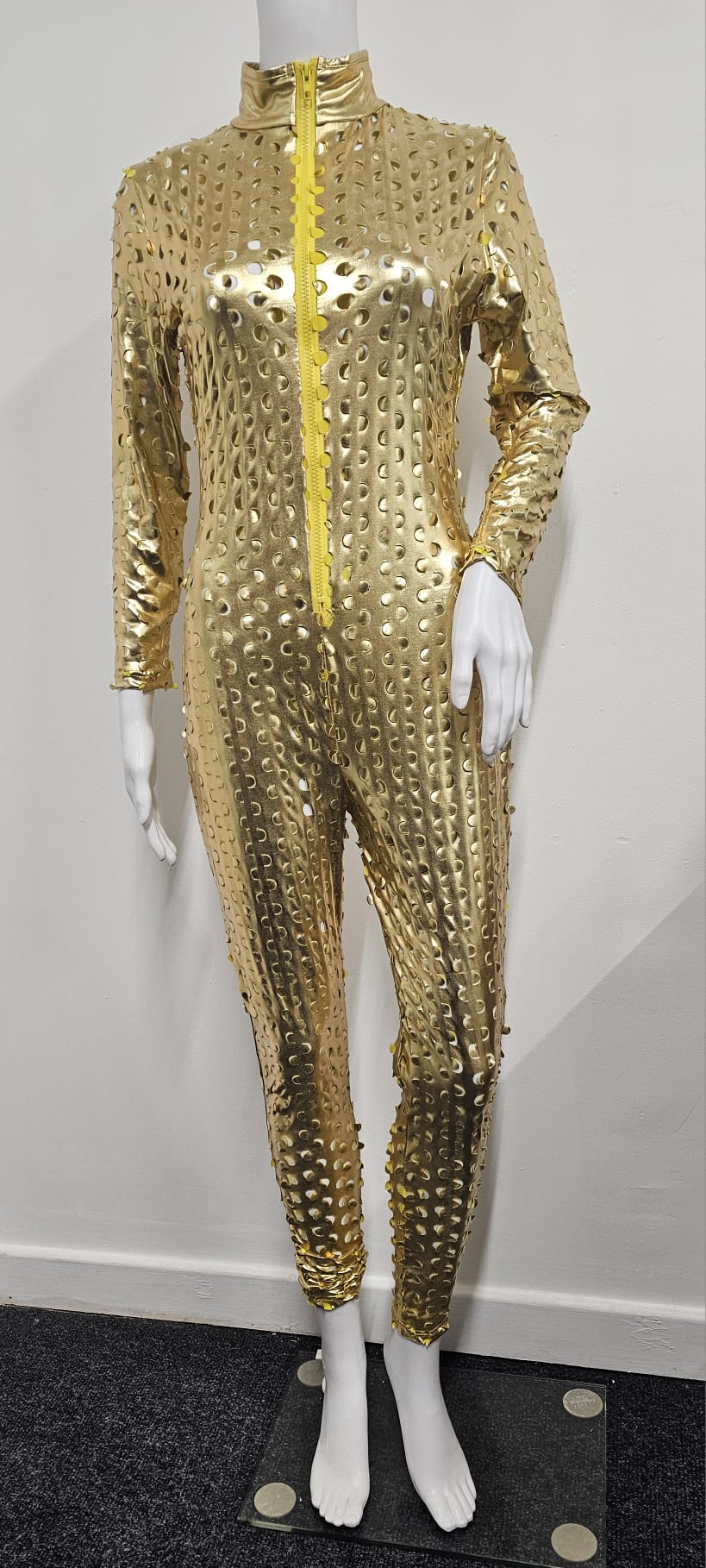 Gold catsuit