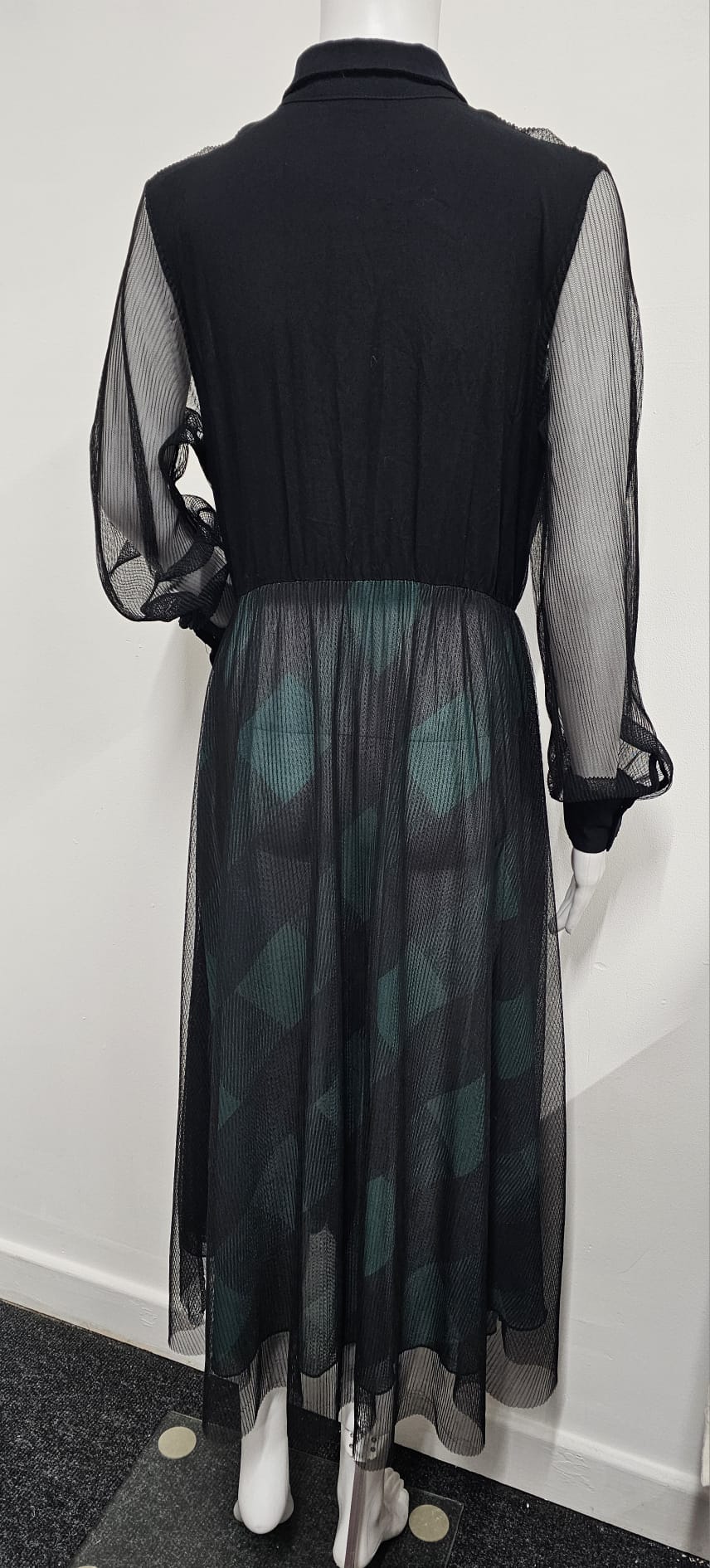 Black and Green Dress