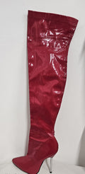 Red thigh-high Boots
