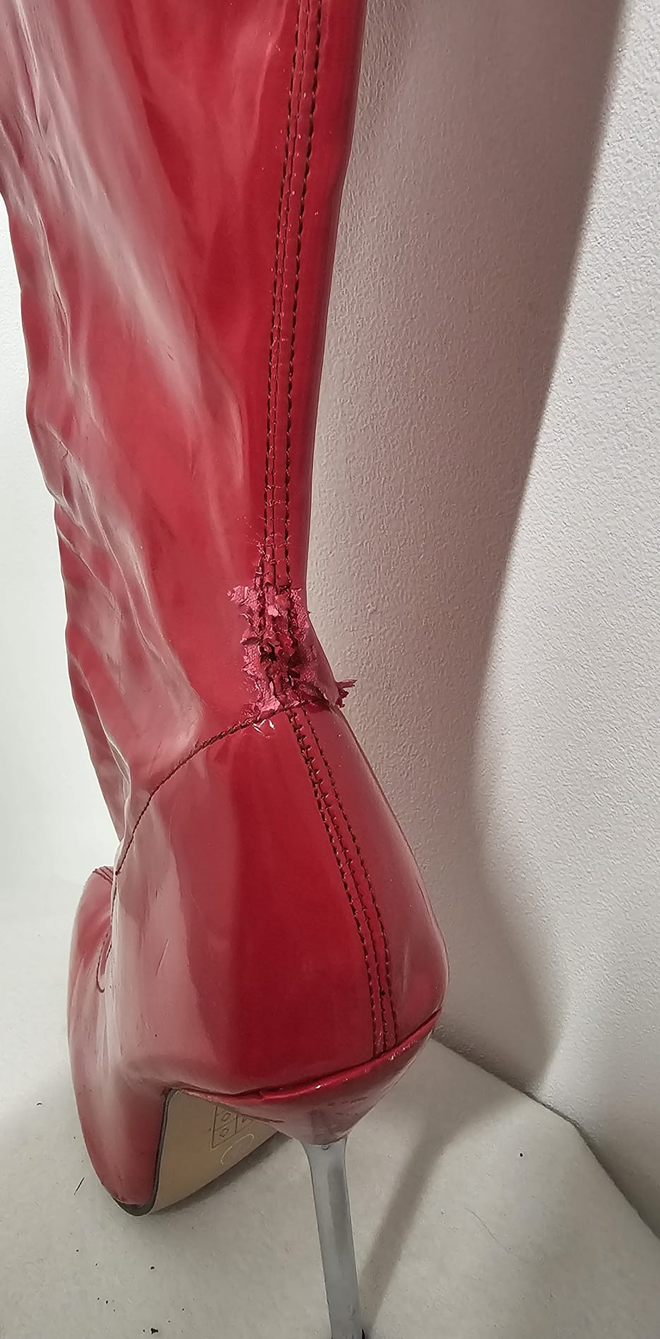 Red thigh-high Boots