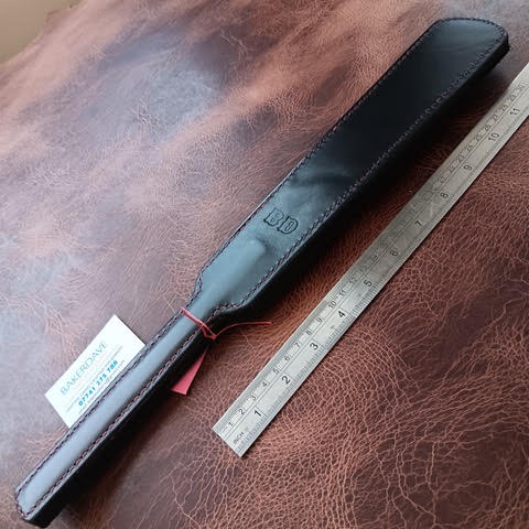 Double Sided Black Leather Strap